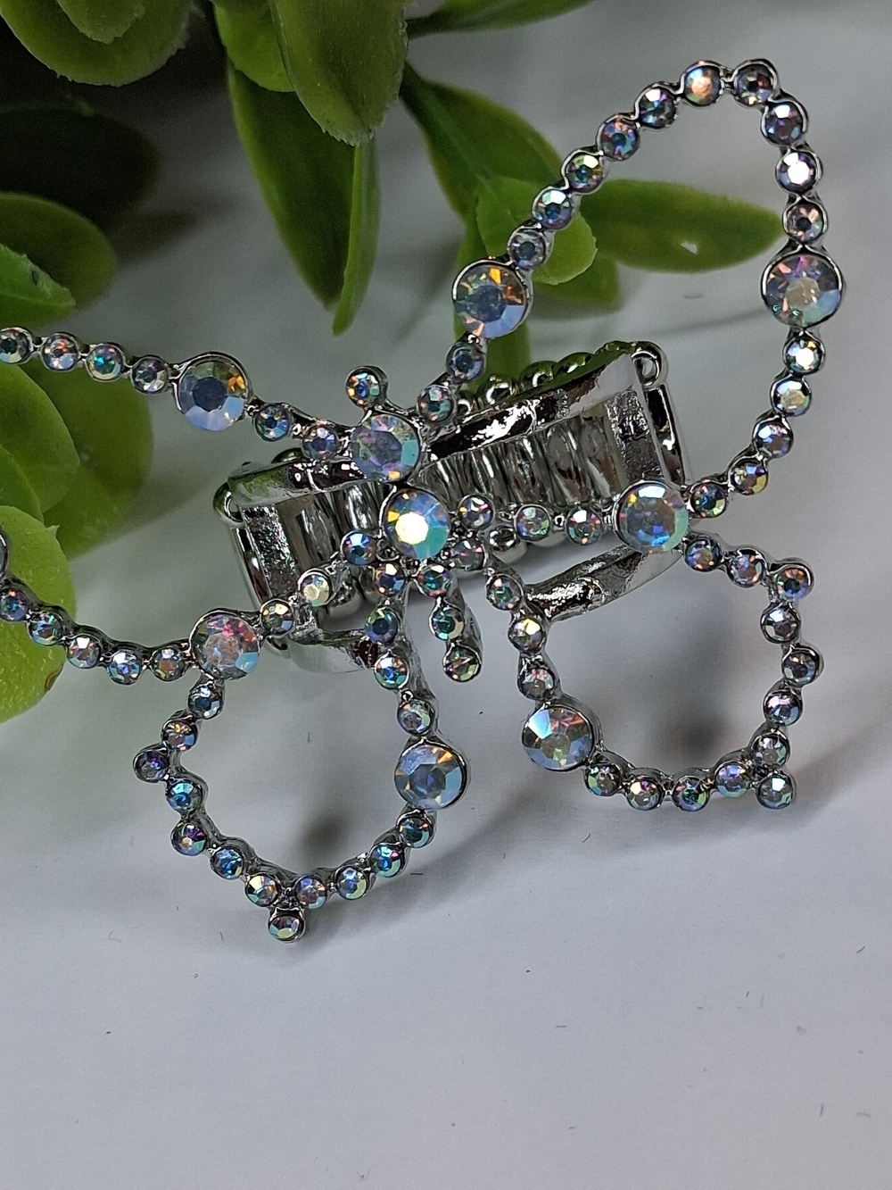 Multicolor Iridescent Butterfly Ring